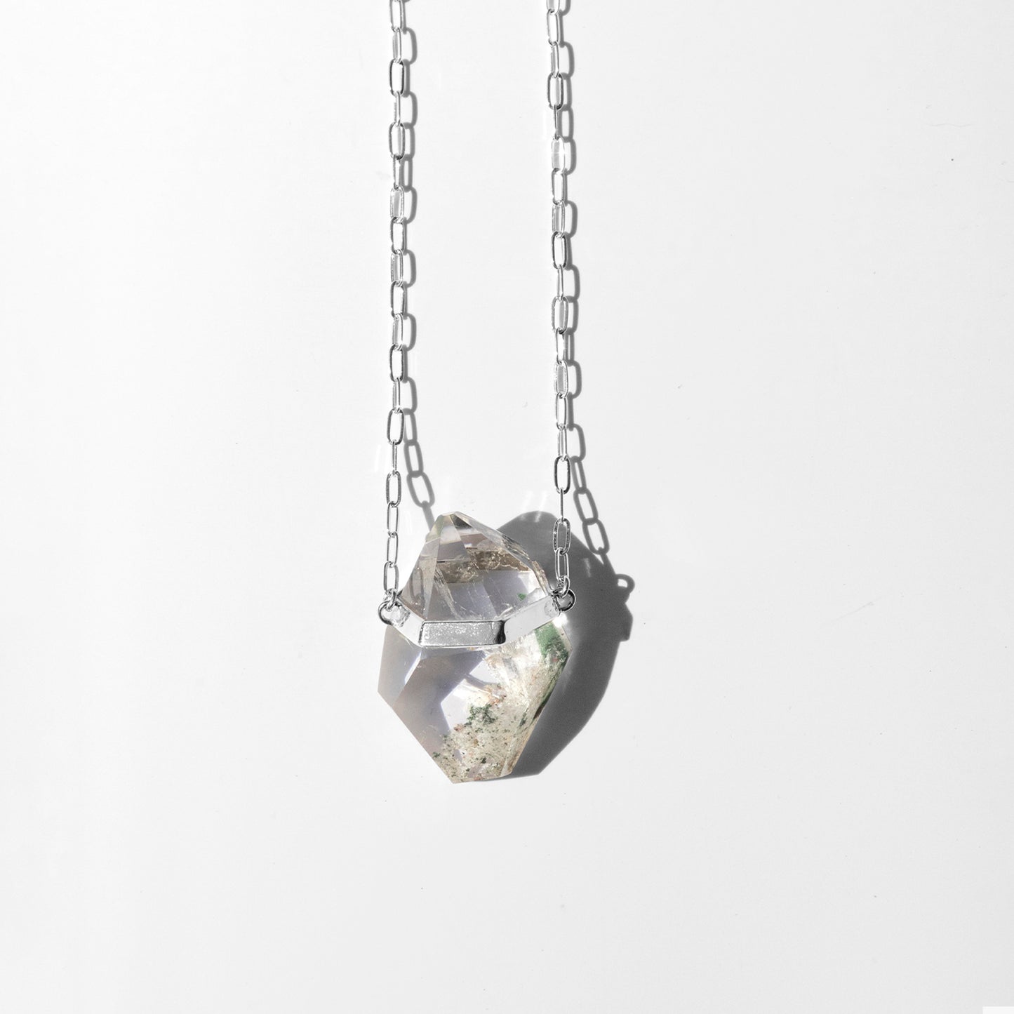 Collar Cuarzo Blanco (Rombo)